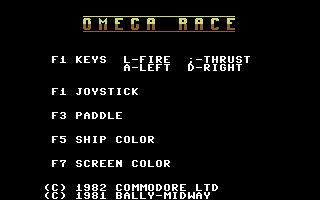 Omega screenshot 4 for Commodore 64